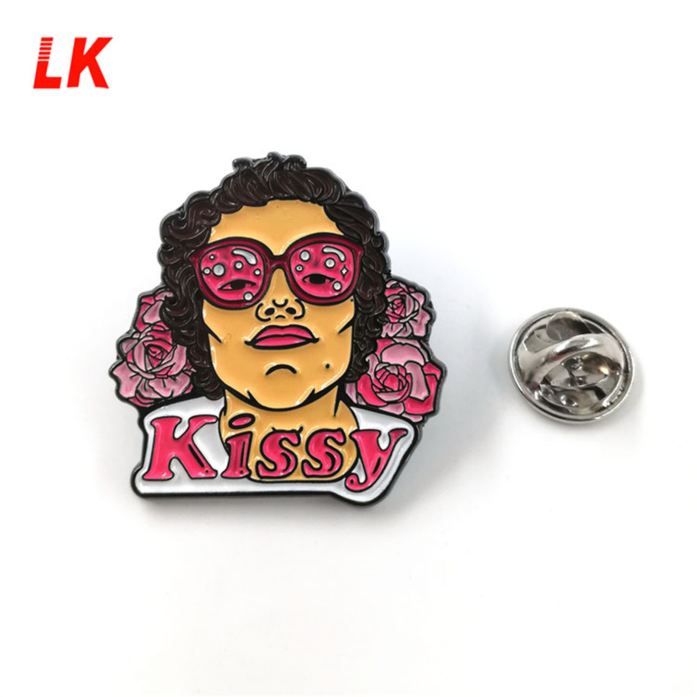 Tiada Pengilang Lencana Logam Minimum Rose Gold Plated Glitter Kartun Anime Pin Enamel Keras Pin Lapel Lembut Pin Enamel Tersuai