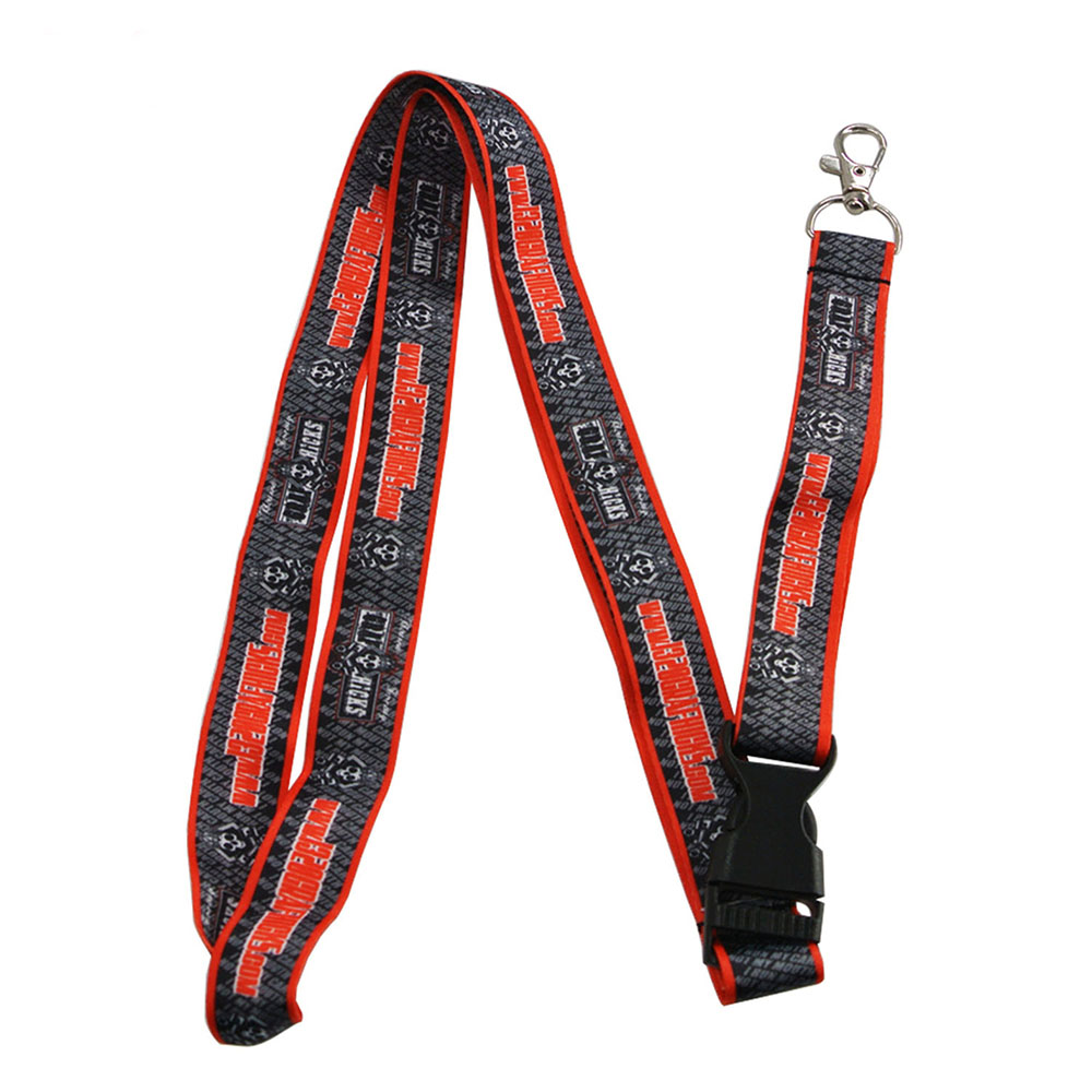 Lanyard Tali Nilon Boleh Tarik Merah