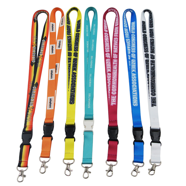 Lanyard Kualiti Fabrik Poliester Hitam