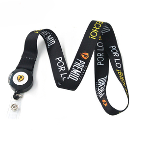 pemegang lencana lanyard bahan nilon pukal