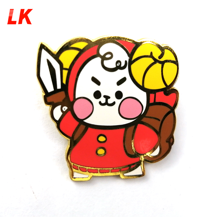 Logo Anime Borong Tersuai Kilang Lencana Bergemerlapan Logam Lapel Pin Enamel Keras Lembut