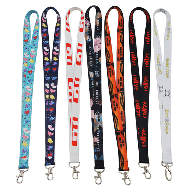 Lanyard Kualiti Fabrik Poliester Hitam