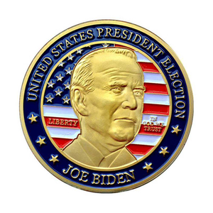 2020 joe biden & harris collectible challenge coin , biden us president DNC ​​roped edge victory syiling emas