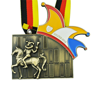 Pingat Badut Fiesta 【Pingat Acuan 3D Bercop, Bersalut Emas Antik, Pelbagai Warna】